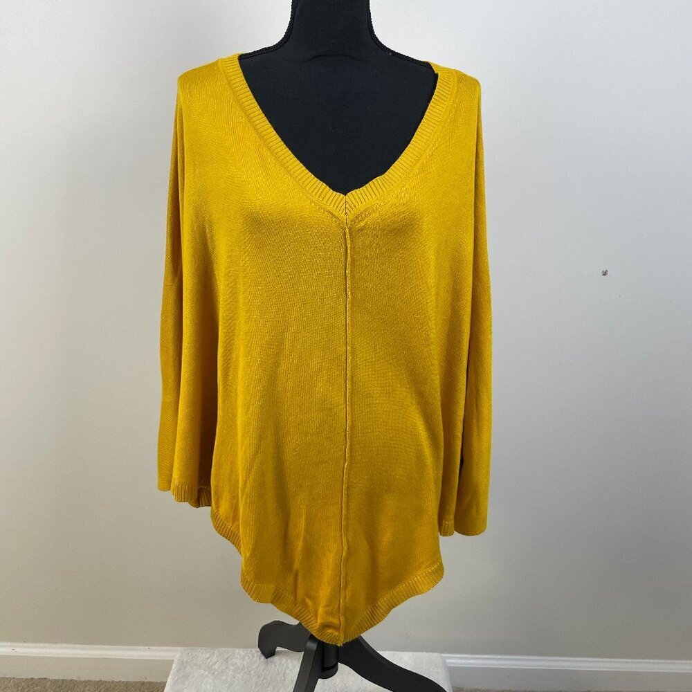 Ashley Stewart Women's Cape style Yellow Sweater Size 2X